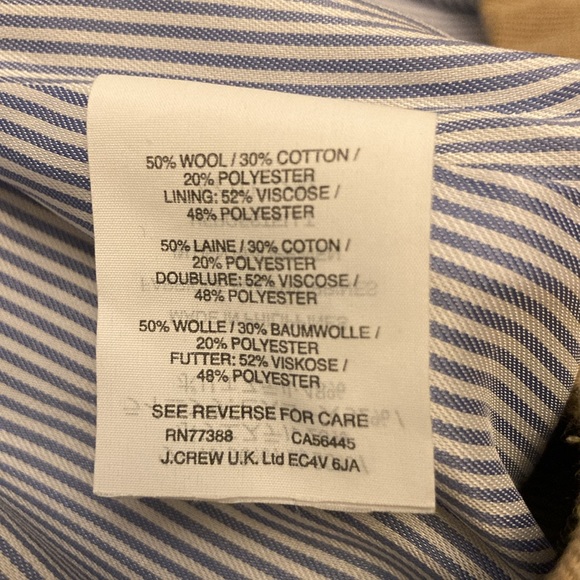 J. Crew tan scalloped edge wool skirt from spring 2017, size 2T - Picture 4 of 6